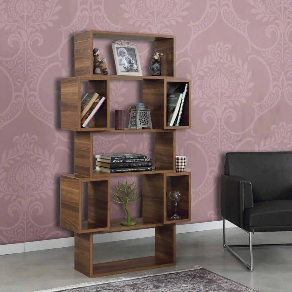 Knihovna Box - Walnut