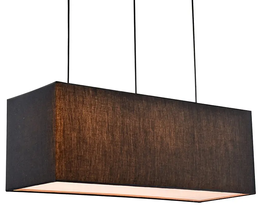 Stropní lampa černá 5xE27 Boho