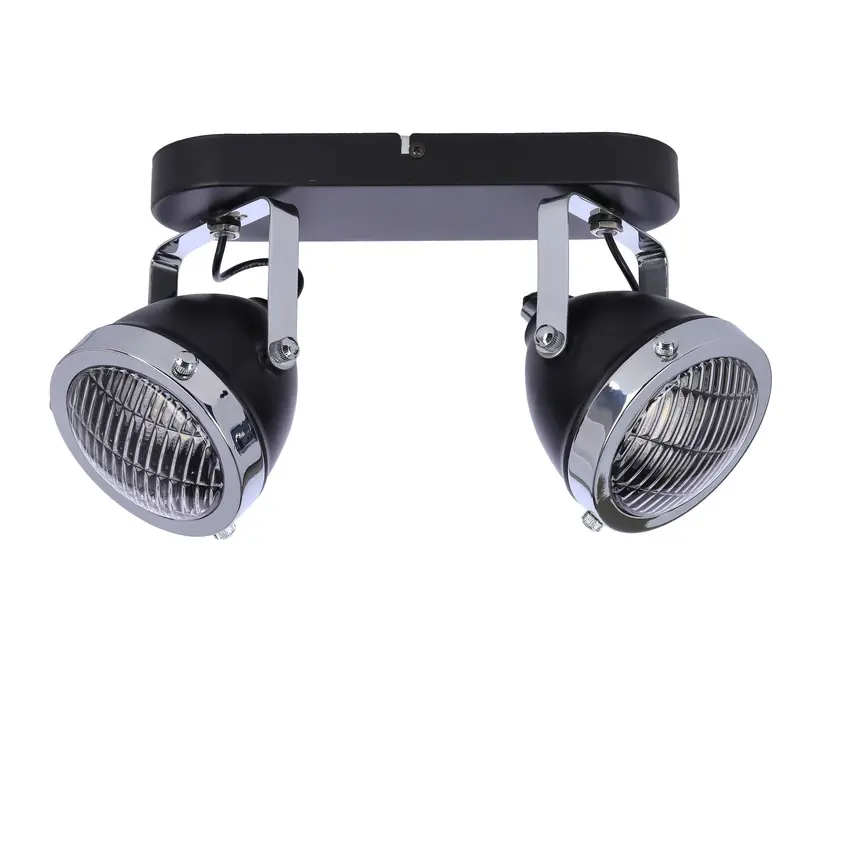 Stropní lampa Crazy s páskou, černá, 2x15W, stínidlo gu10, průhledné