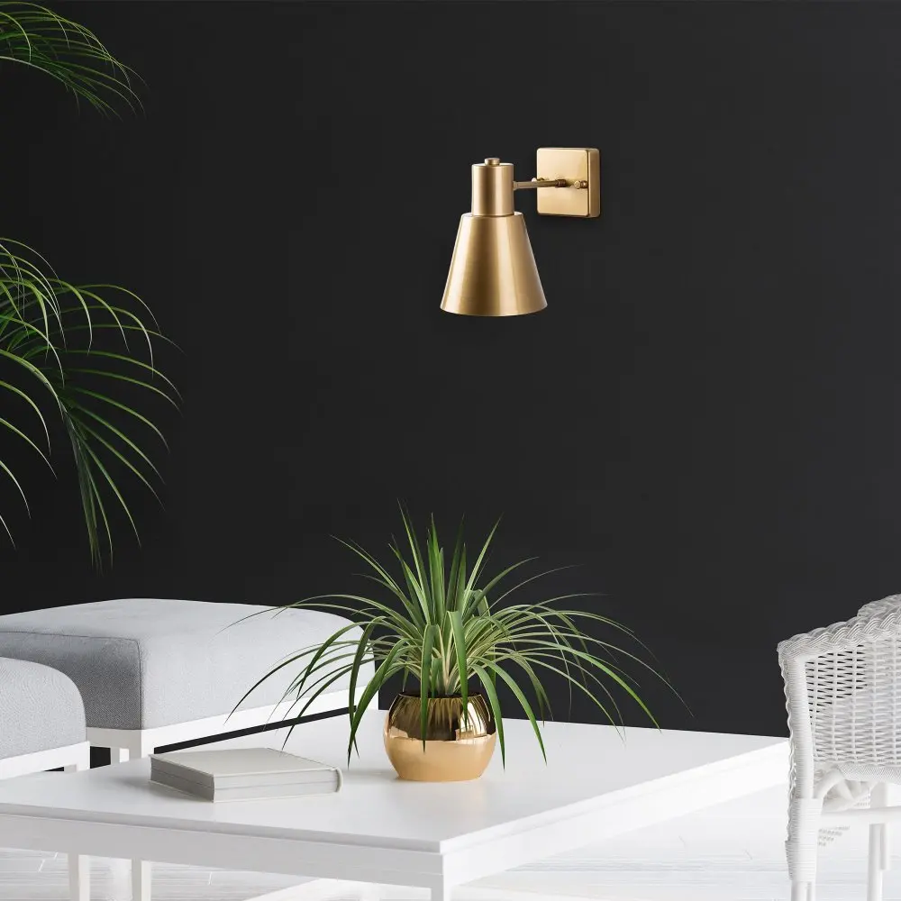 Nástěnné svítidlo ve zlaté barvě ø 14 cm Funnel – Opviq lights