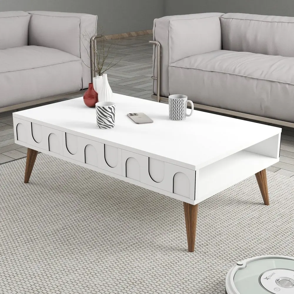 Konferenční stolek Lyon 34 - White, Walnut