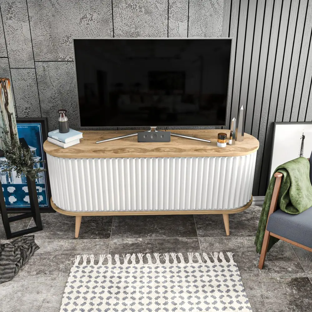 TV stolek Stor - Oud Oak, White