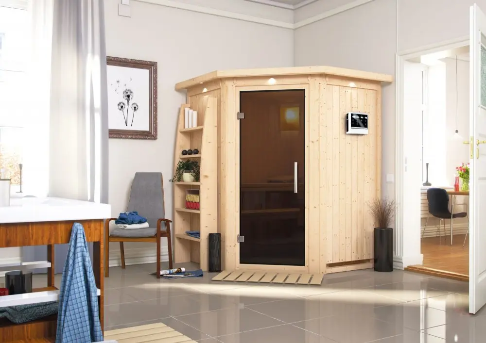 Interiérová finská sauna 151 x 151 cm Dekorhome