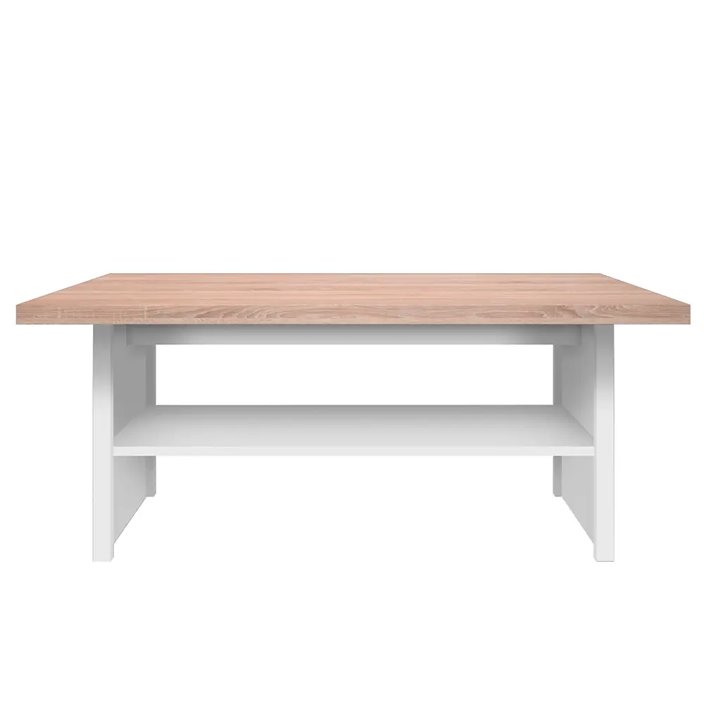 Konferenční stůl TOPTY — 115x55x48 cm, dub sonoma/bílá Kondela