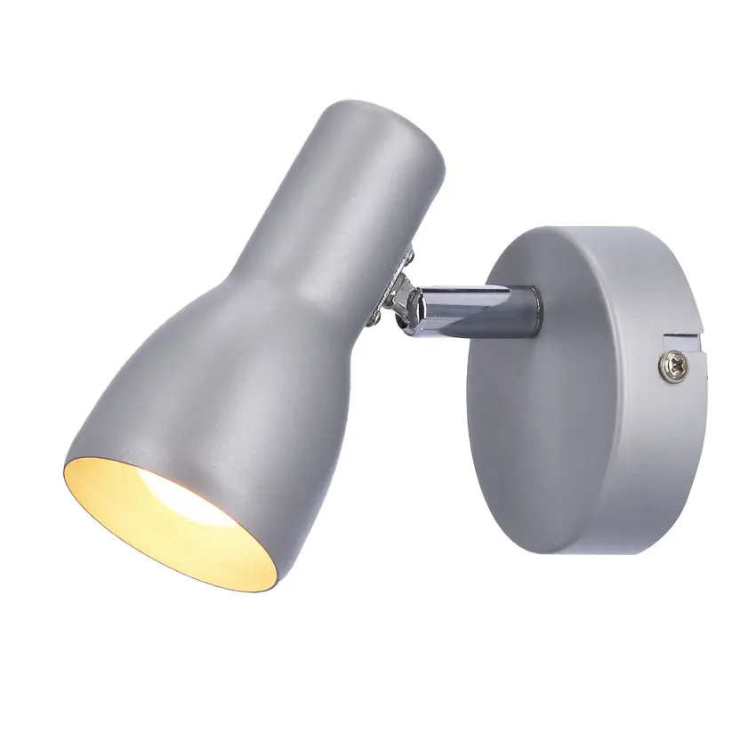 Nástěnná lampa Picardo E14 šedo-stříbrná