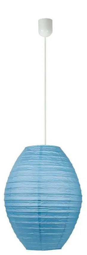 Modrá papírová závěsná lampa UL cocoon