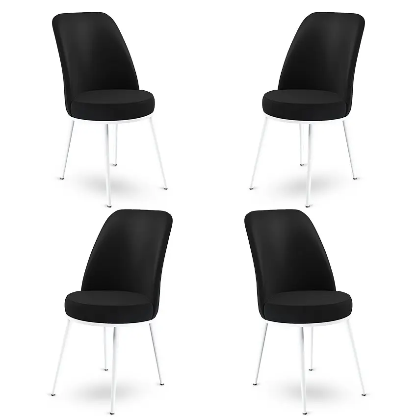 Sada židlí (4 kusy) Dexa - Black, White