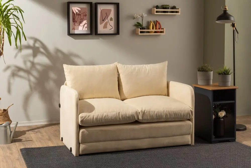 Dvoumístná rozkládací pohovka Saga 2-Seater - Cream
