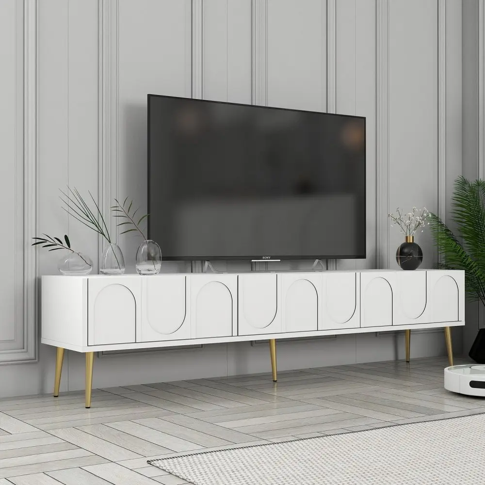 TV stolek Lyon 43 - White, Gold