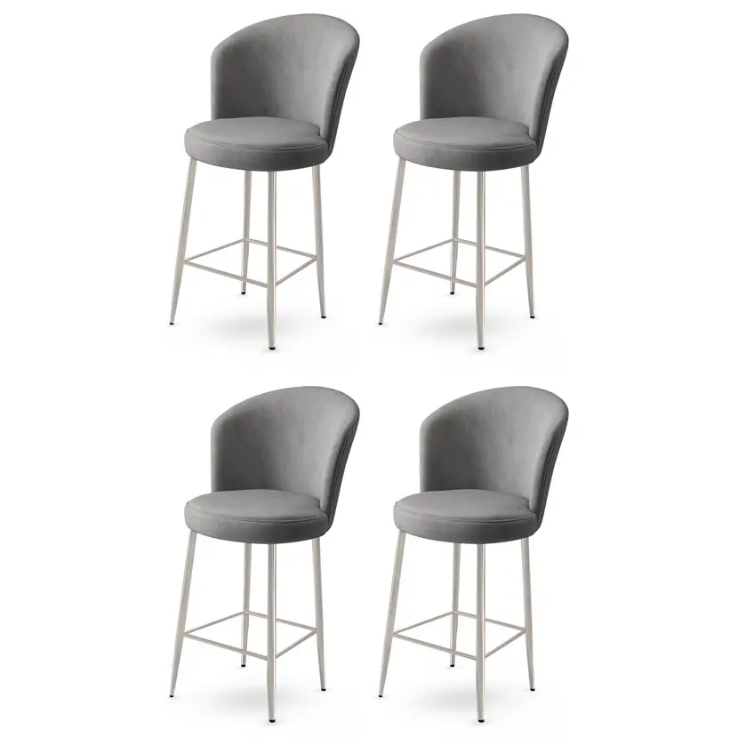 Sada barových židlí Fora Grey and Chrome, 4 ks, 4 ks