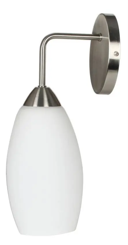 Nástěnná lampa matný nikl skleněné stínidlo 60W E27 Modus