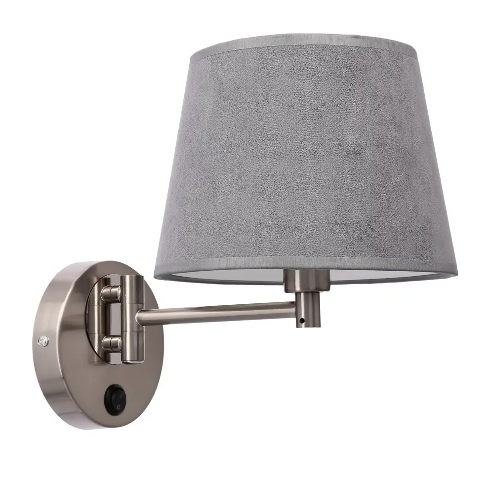 Nástěnná lampa Ibis saténová 1x40W E14 grafitové stínidlo