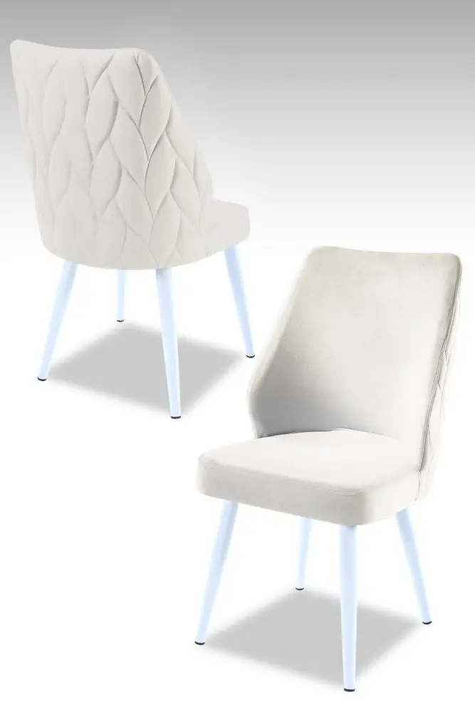 Sada židlí (4 kusy) Pufi - Cream, White