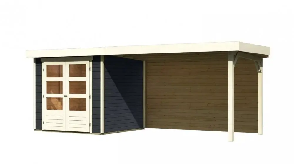 Dřevěný zahradní domek ASKOLA 2 s přístavkem 280 Lanitplast