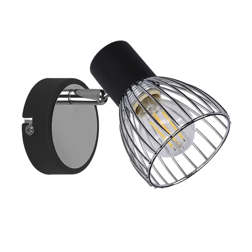 Nástěnná lampa 1X40W E14 černá + chrom MODO