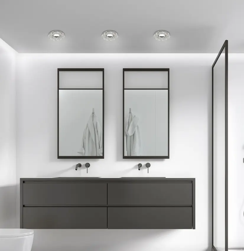 Kulaté stropní svítidlo, křišťálové sklo, MR16 50W SK-83