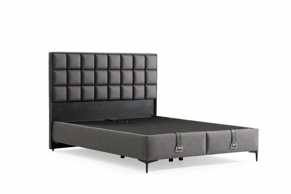Rám dvoulůžkové postele s čelem Abella 180 x 200 - Grey