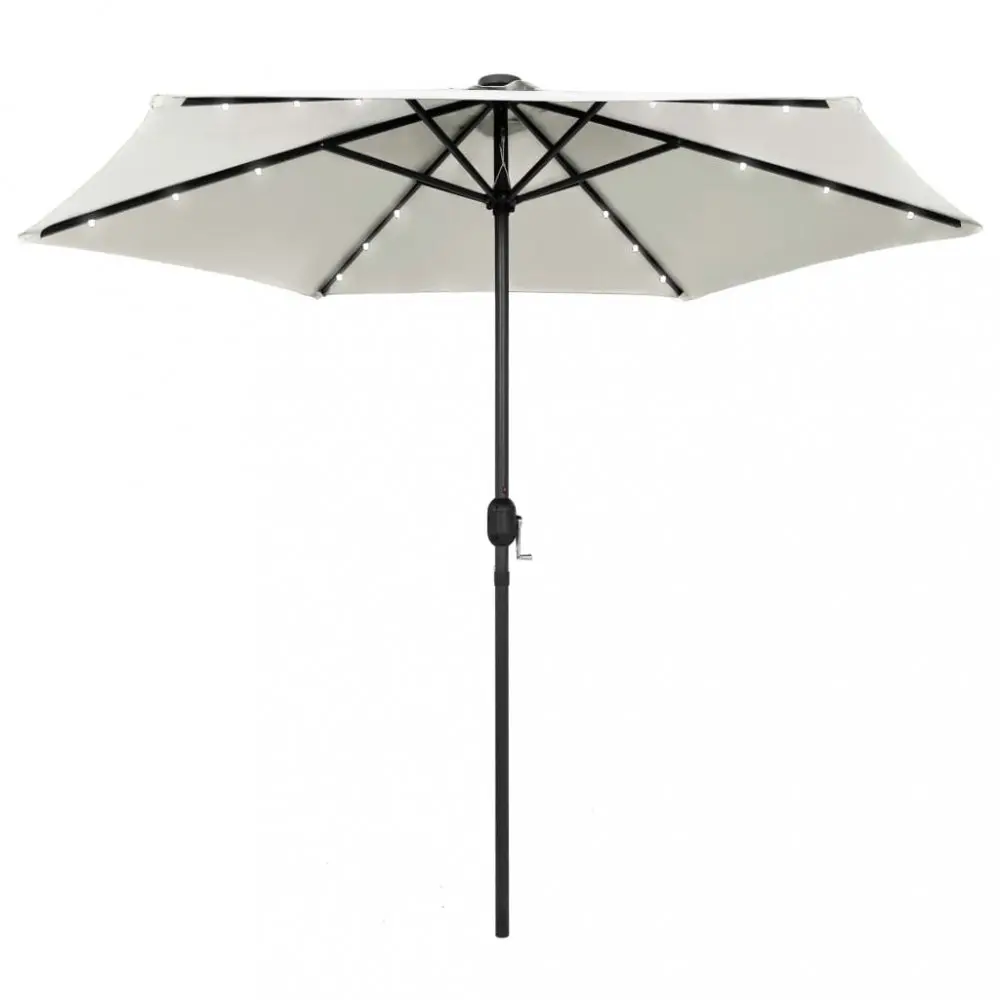 Zahradní slunečník s LED světly Ø 270 cm Dekorhome