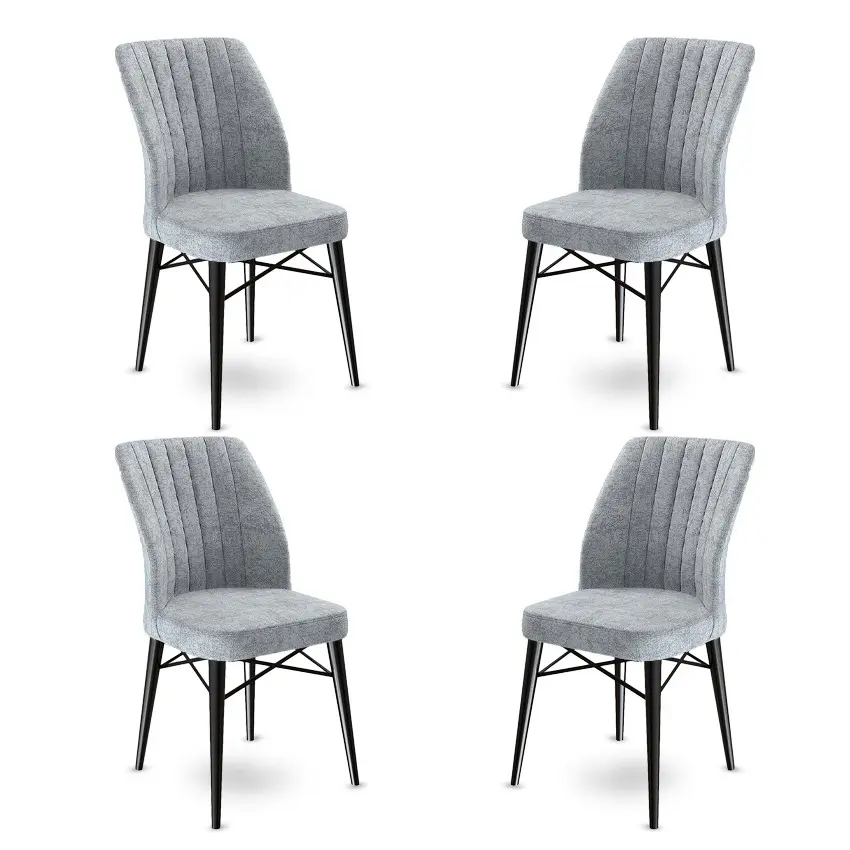 Sada židlí (4 kusy) Flex - Grey, Black