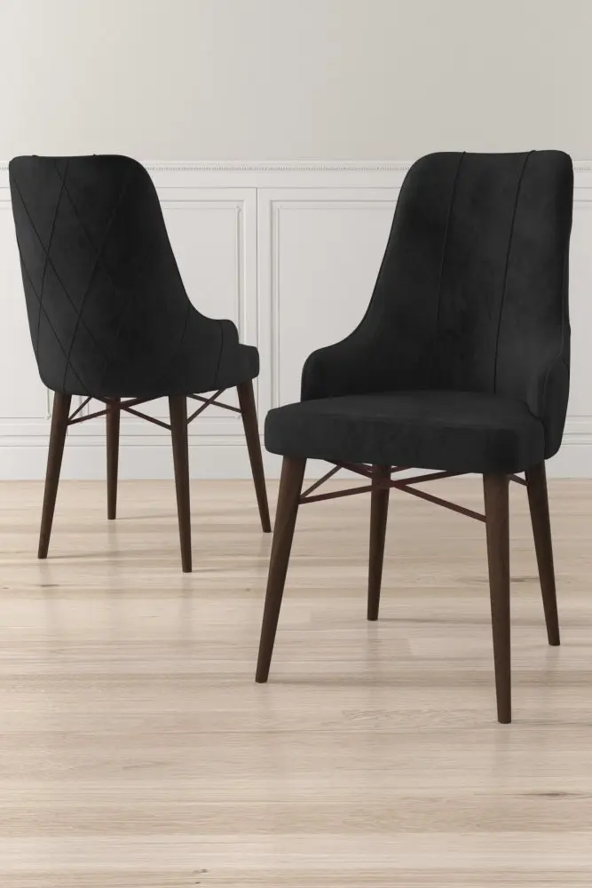 Sada židlí (6 kusů) Neta - Black, Brown
