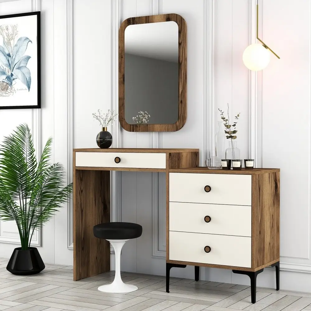 Toaletní stolek Lizbon 547 - Walnut, Cream