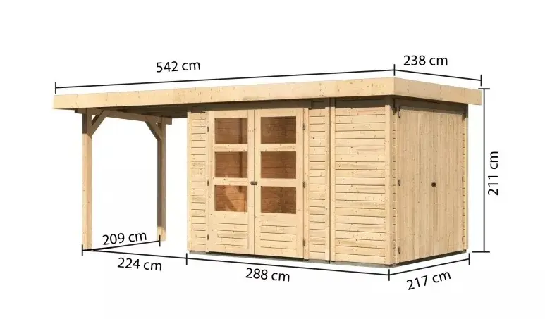 Dřevěný zahradní domek RETOLA 2 Lanitplast