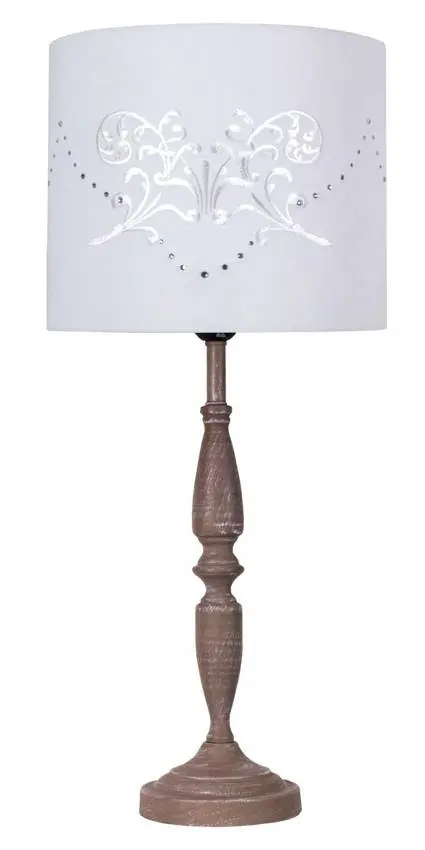 Bílá stolní lampa se vzorem Farisa