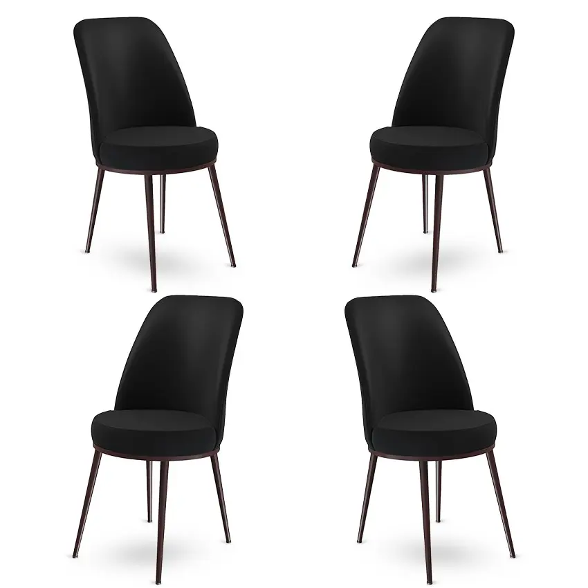 Sada židlí (4 kusy) Dexa - Black, Brown