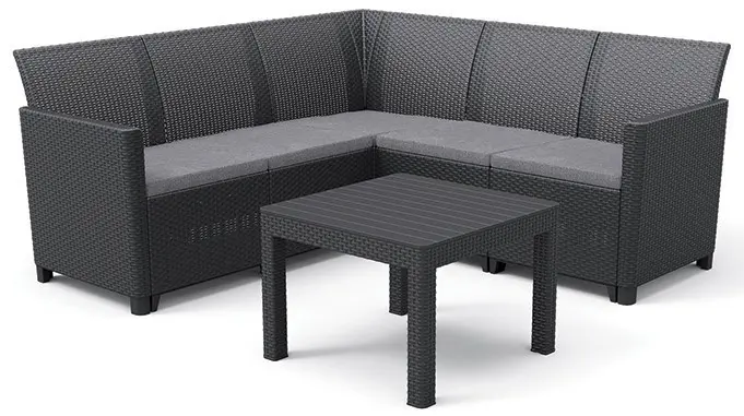 KETER Zahradní set CLARA 5 corner small table | grafit
