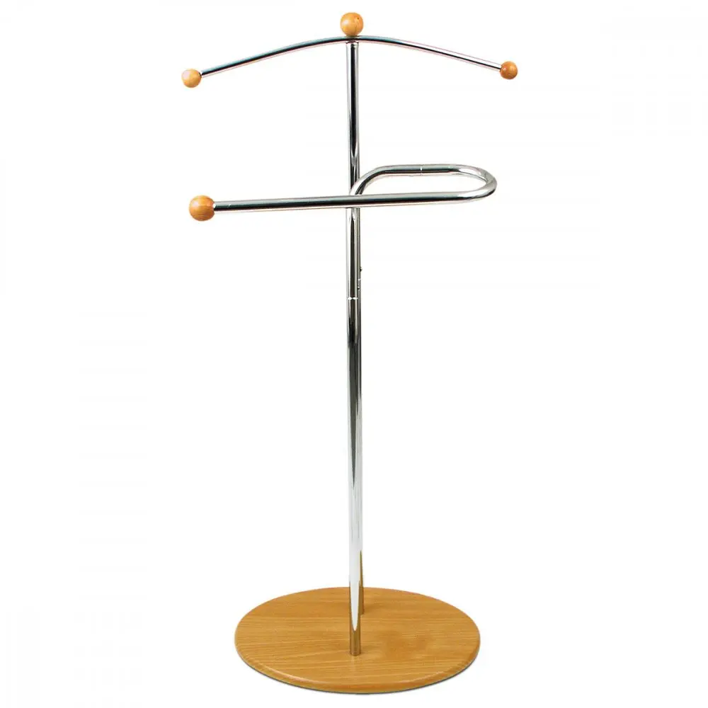 Autronic Němý sluha, kov, černá, 83213 BK NĚMÝ SLUHA - věšák z kovu a masivu kaučukovníka - výška 110 cm, 83213 CR