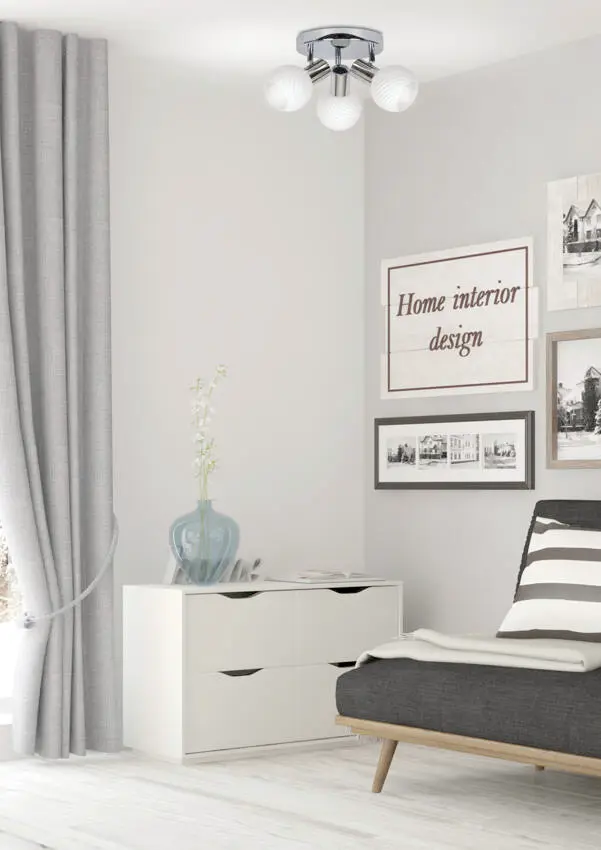 Stropní svítidlo 3X40W E14 chrom TURNO