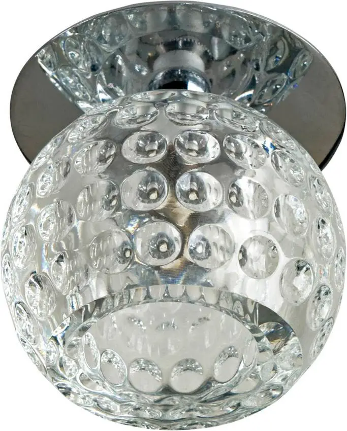 Stropní lampa SK-20 CH G4 chromový rám stropní. pevná křišťálová koule 20W G4
