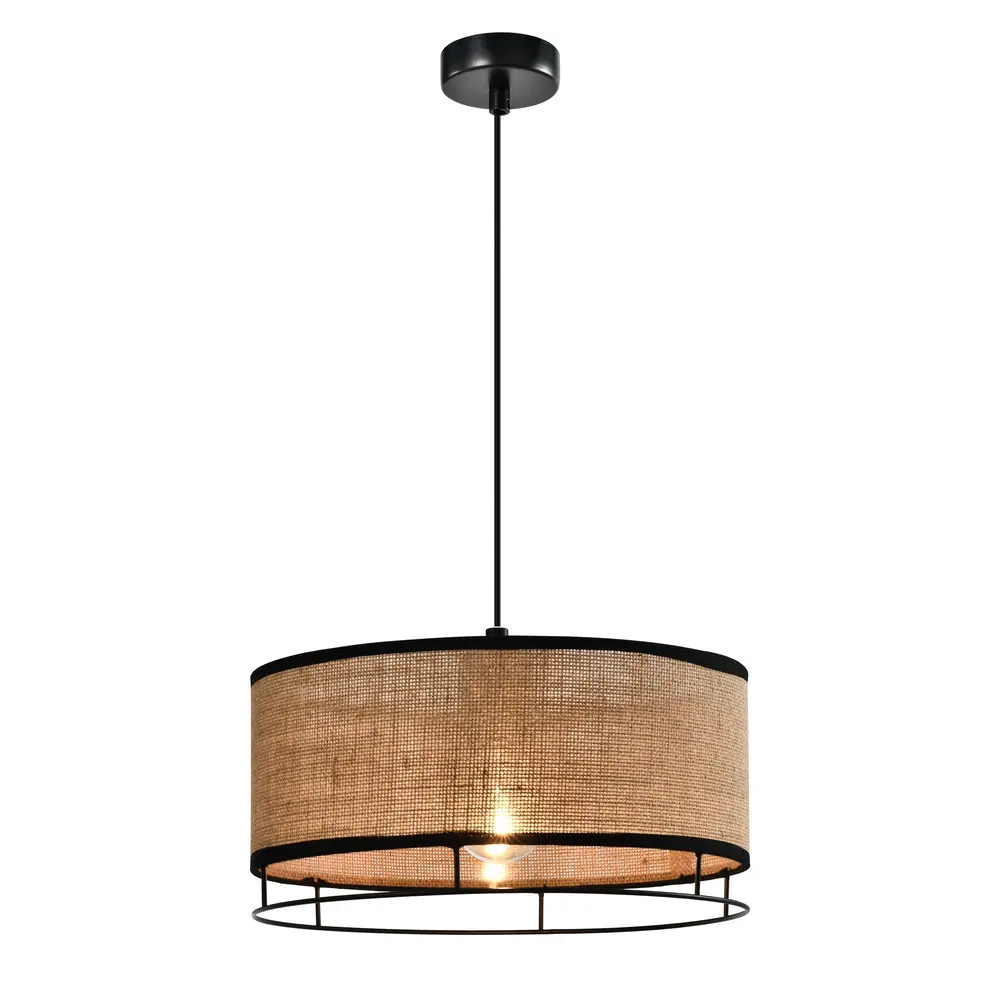 Stropní lampa Ardi černá 1x40W E27 žluté stínidlo