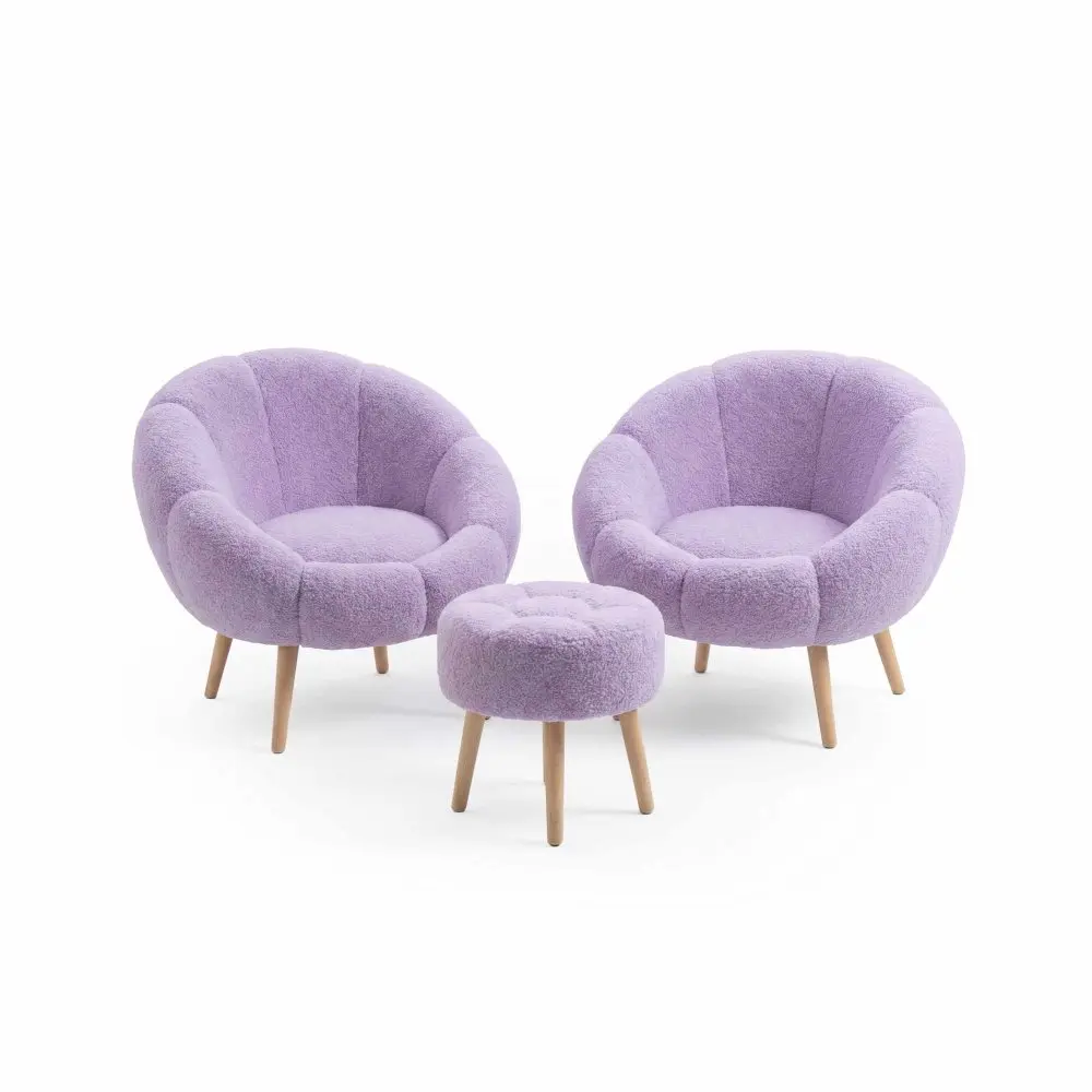 Hanah Home Křesla a taburet 3D LIDA WELLSOFT růžová