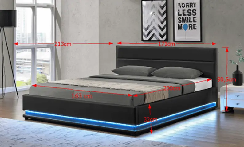 Postel BIRGET NEW s LED osvětlením Tempo Kondela