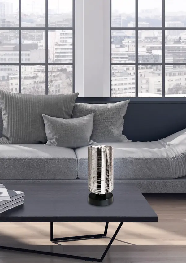 Stolní lampa chromované sklo zrcadlo Cox