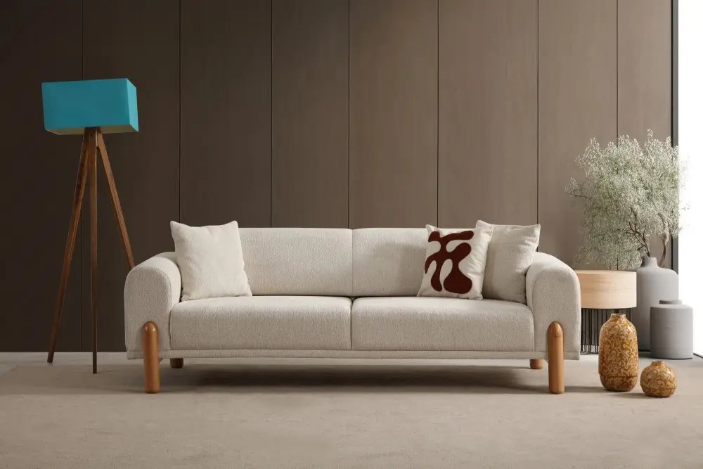 Trojmístná rozkládací pohovka Lyke 3 Seater - Cream