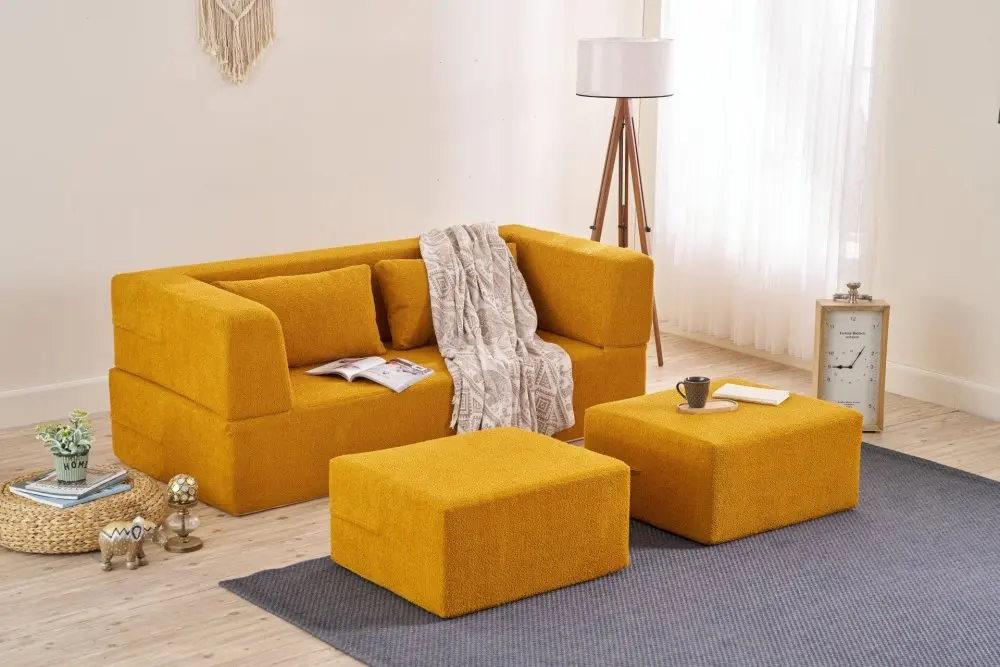 Dvoumístná rozkládací pohovka Pirgos - Orange