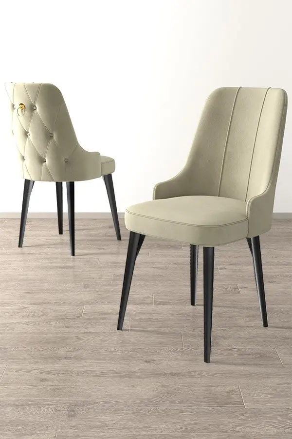 Sada židlí (4 kusy) Newa - Cream, Black