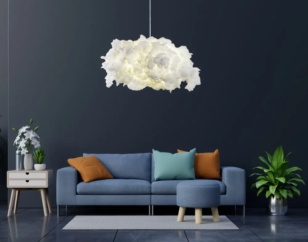 Opviq Závěsný lustr Serenity 60 cm bílý