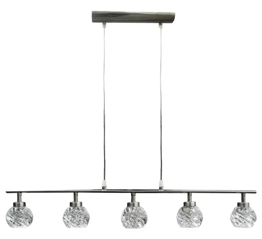 Stropní lampa Gira 5X40W G9 saténový nikl