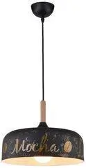 Černo-zlatá kuchyňská závěsná lampa 1xE27 Mocca