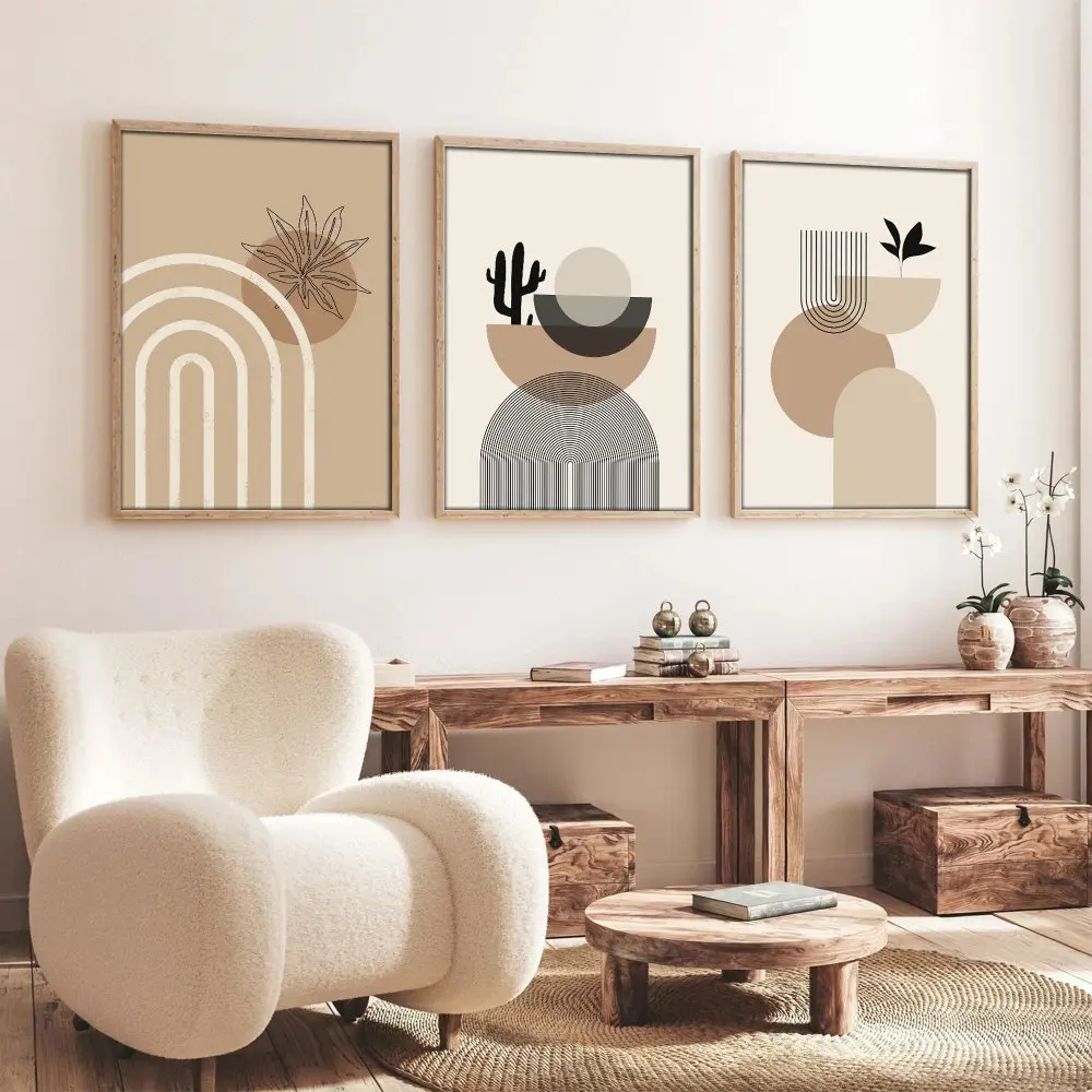 Dekorativní rámovaný obraz z MDF (3 kusy) Huhu264 - 50 x 35