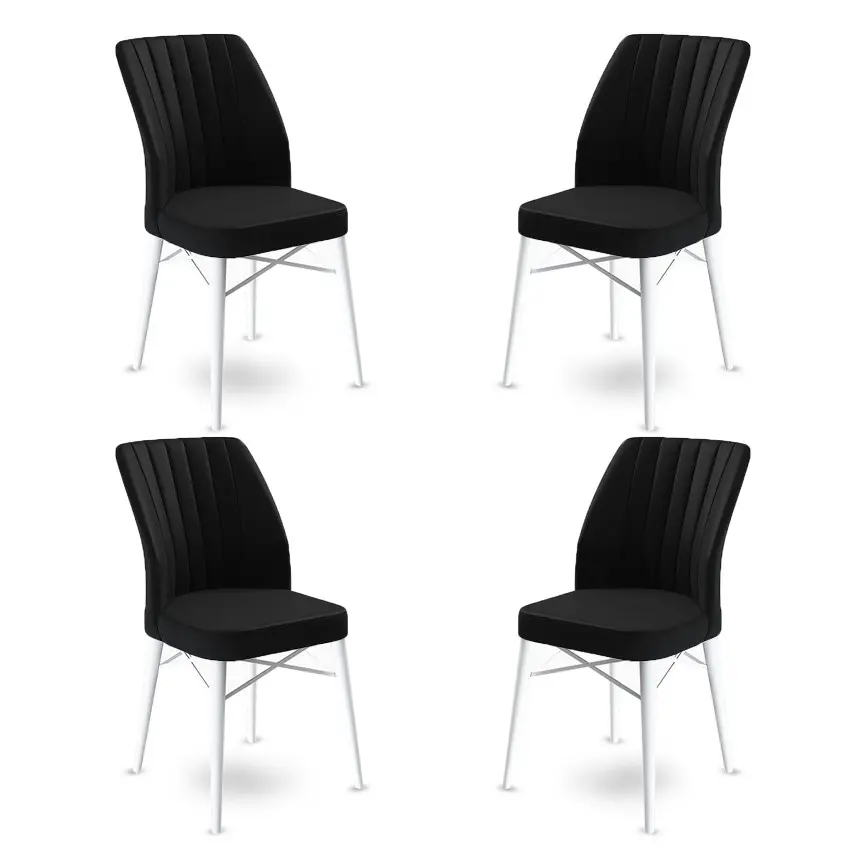 Sada židlí (4 kusy) Flex - Black, White