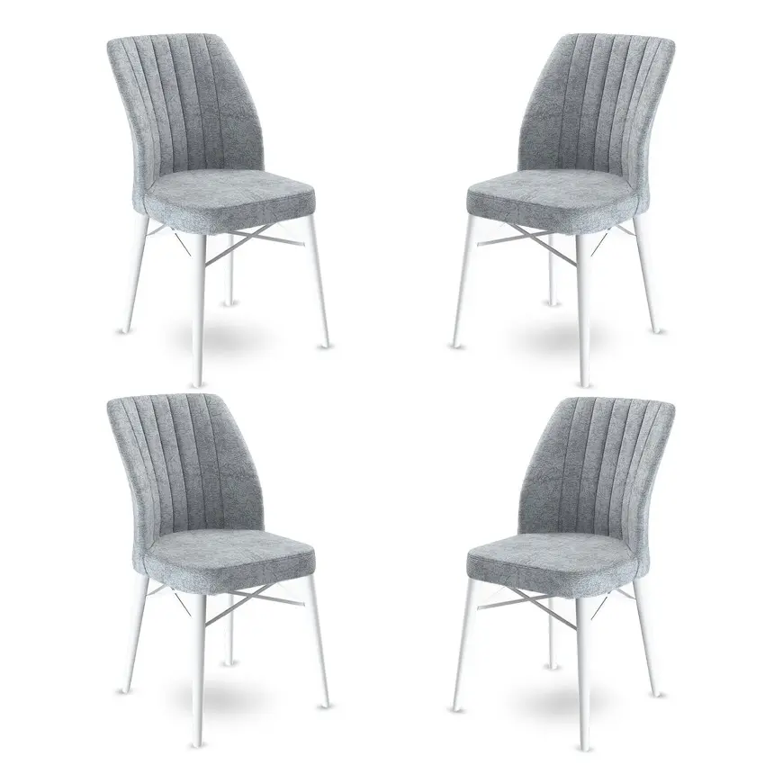 Sada židlí (4 kusy) Flex - Grey, White