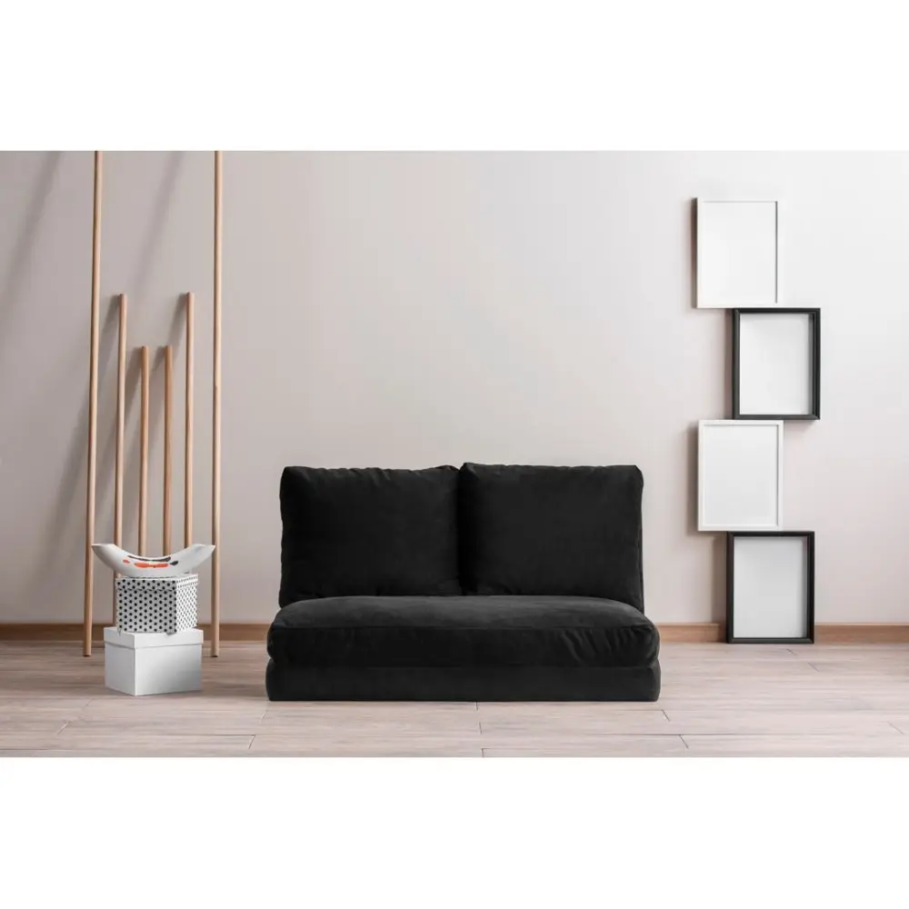 Hanah Home Pohovka s lůžkem TAIDA dvoumístná černá
