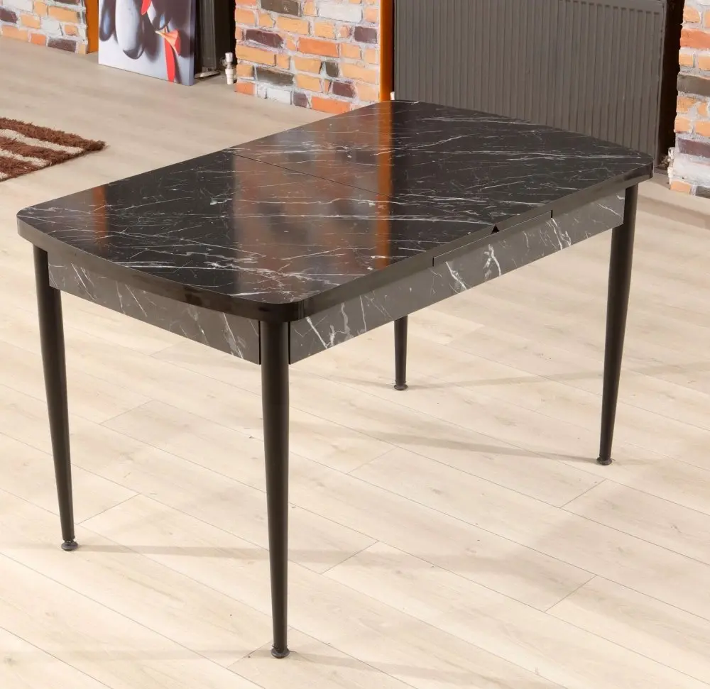 Extendable Dining Table Trend Bendır - Black, White