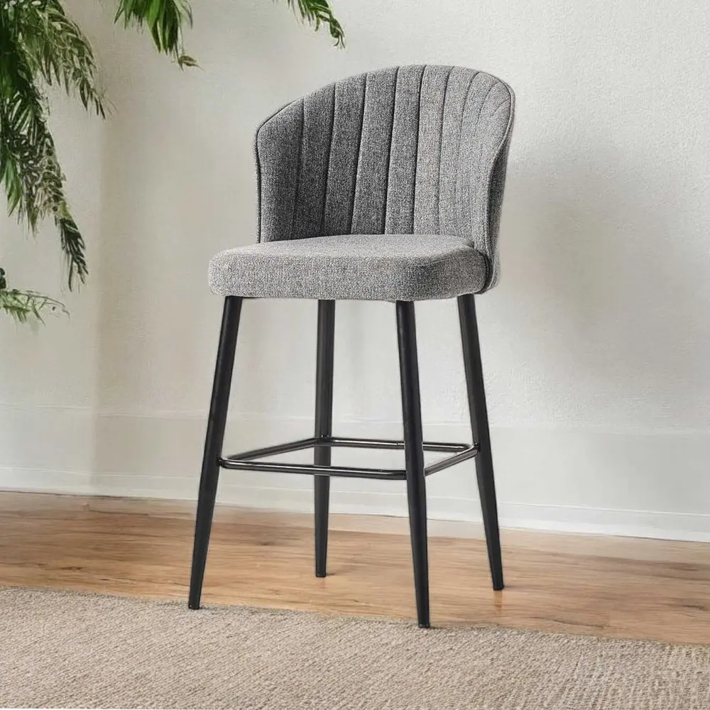 Bar Stool Set (4 Pieces) Rubi - Grey, Black