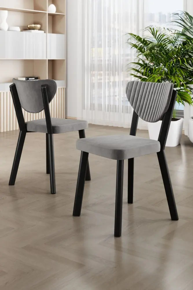 Sada židlí (4 kusy) Arfe - Grey, Black