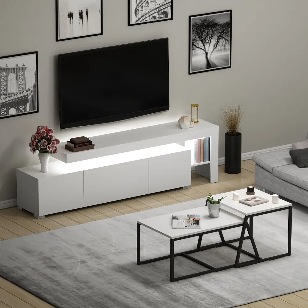 Living Room Furniture Set Beliz - White